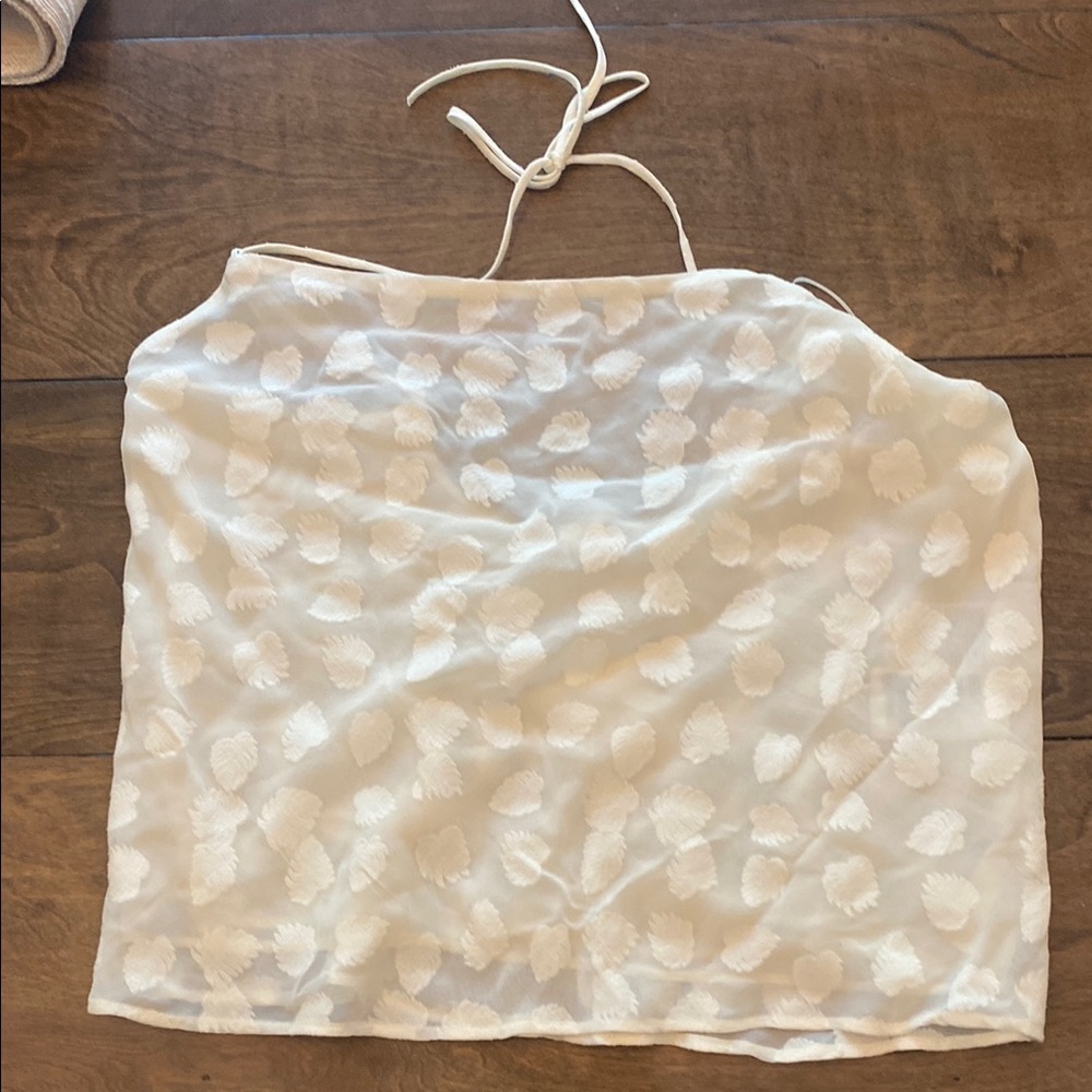 Women’s White Sheer Halter Top